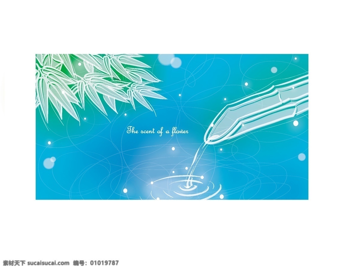 矢量 清新 水滴 朦胧 花纹 背景 花朵 花卉 简约 柔美 线条 矢量图 花纹花边