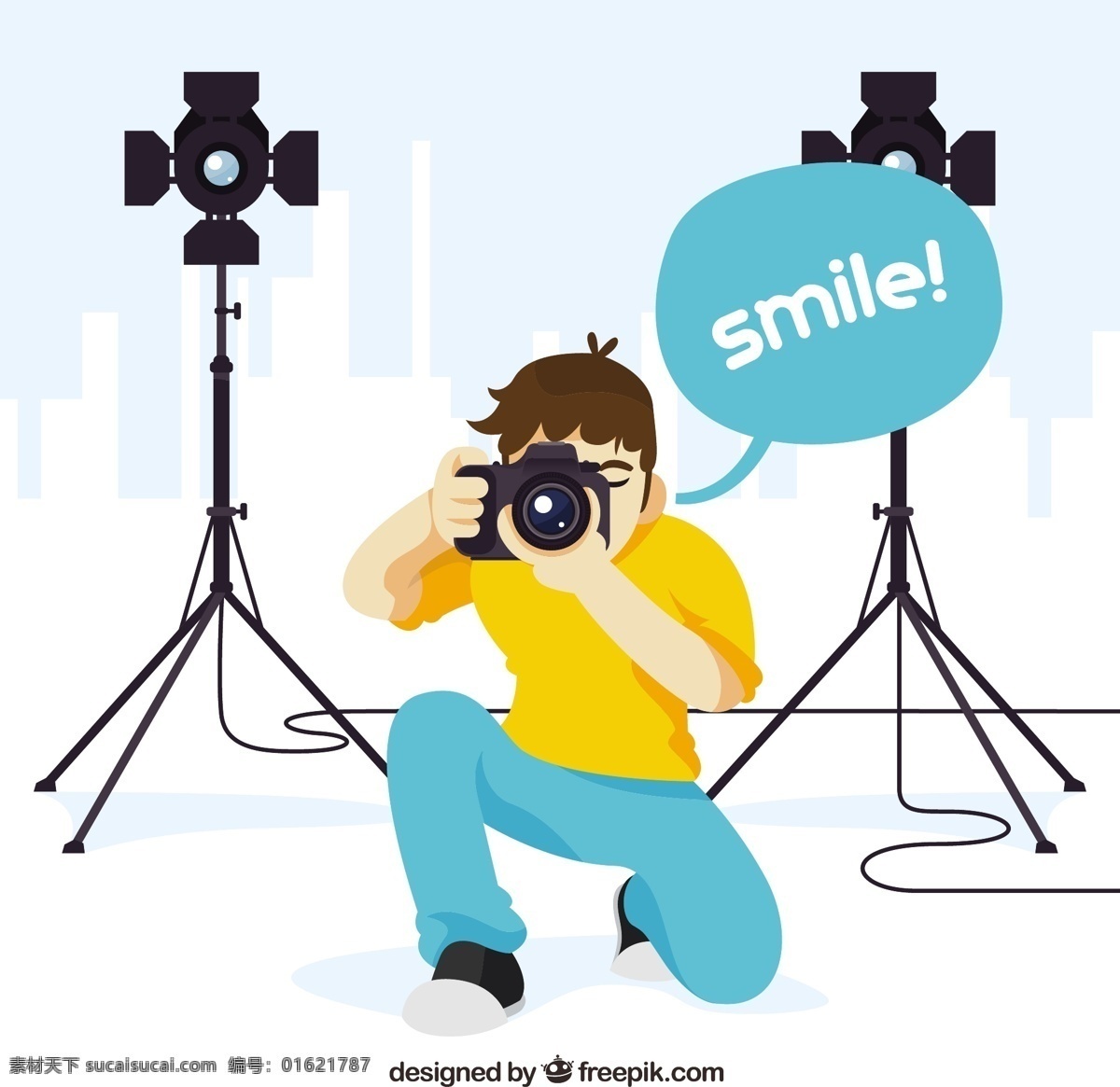 专业 摄影师 插图 摄像头 照片 微笑 气球 人类 男孩 数字 聚光灯 技术 插画 flash游 镜头 专业相机