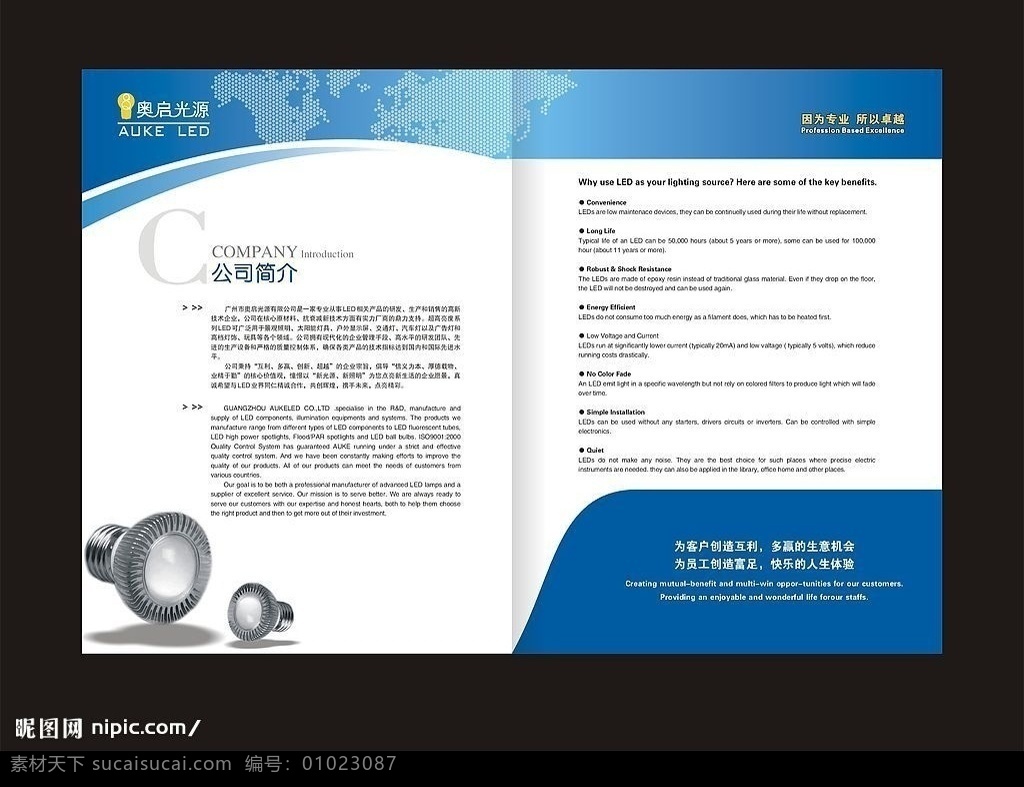 led 封套 灯泡 内页 简介 其他矢量 矢量素材 矢量图库 其他设计