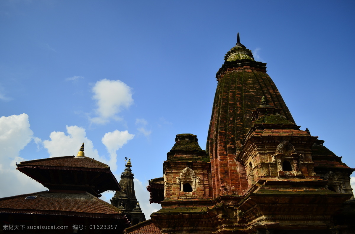 安静的尼泊尔 尼泊尔 清晨 景区 神庙 祭祀 蔚蓝天空 旅游摄影 国外旅游 黑色