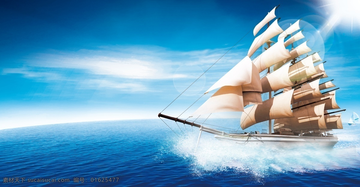 帆船 企业文化 船只 复古船只 经典船只 大海 大海背景 海水 水面 蓝天白云 蓝天 天空 云朵背景 海浪 乘风破浪 交通工具 现代科技
