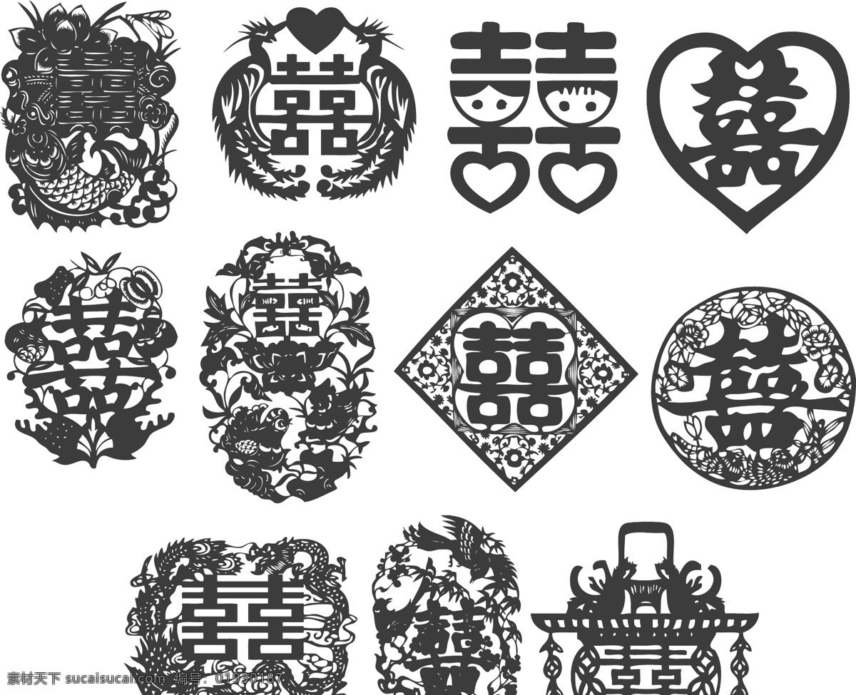 传统文化 灯笼 凤凰 花矢量图 婚庆 剪纸 龙 牡丹 文化艺术 传统 矢量 模板下载 喜字 喜鹊 psd源文件 婚纱 儿童 写真 相册 模板