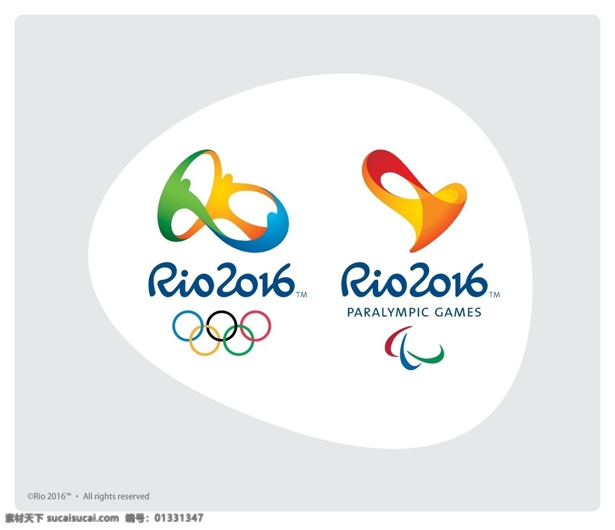 2016 奥运会 残奥会 会徽 rio emblem 里约热内卢 标志图标 公共标识标志