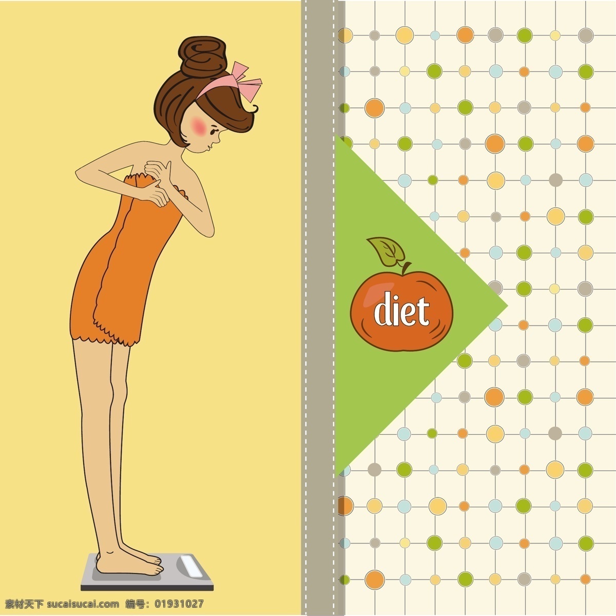 女性健康 生活方式 说明 食品 健康 丰富多彩 剪贴簿 表 插图 体重 饮食 健康食品 星罗棋布 缝 垂直 剪贴 健康饮食 色 黄色