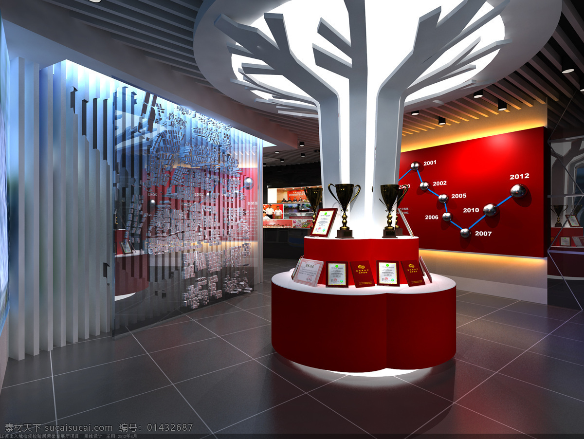 检疫局 展厅 效果图 展厅设计 时尚室内 展览设计 环境设计