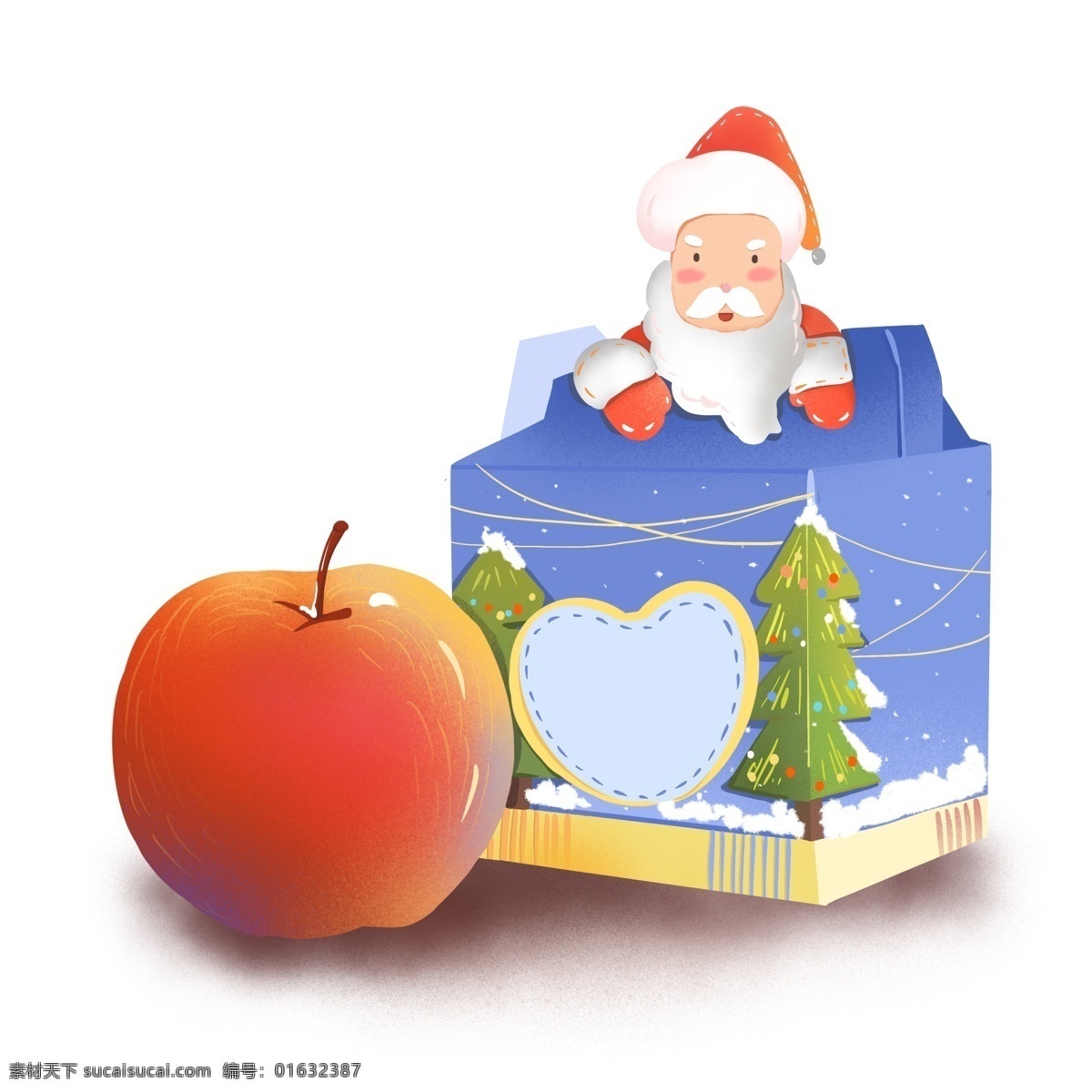 圣诞 平安 果 商用 插画 平安果 圣诞节 红苹果 小清新 圣诞礼物