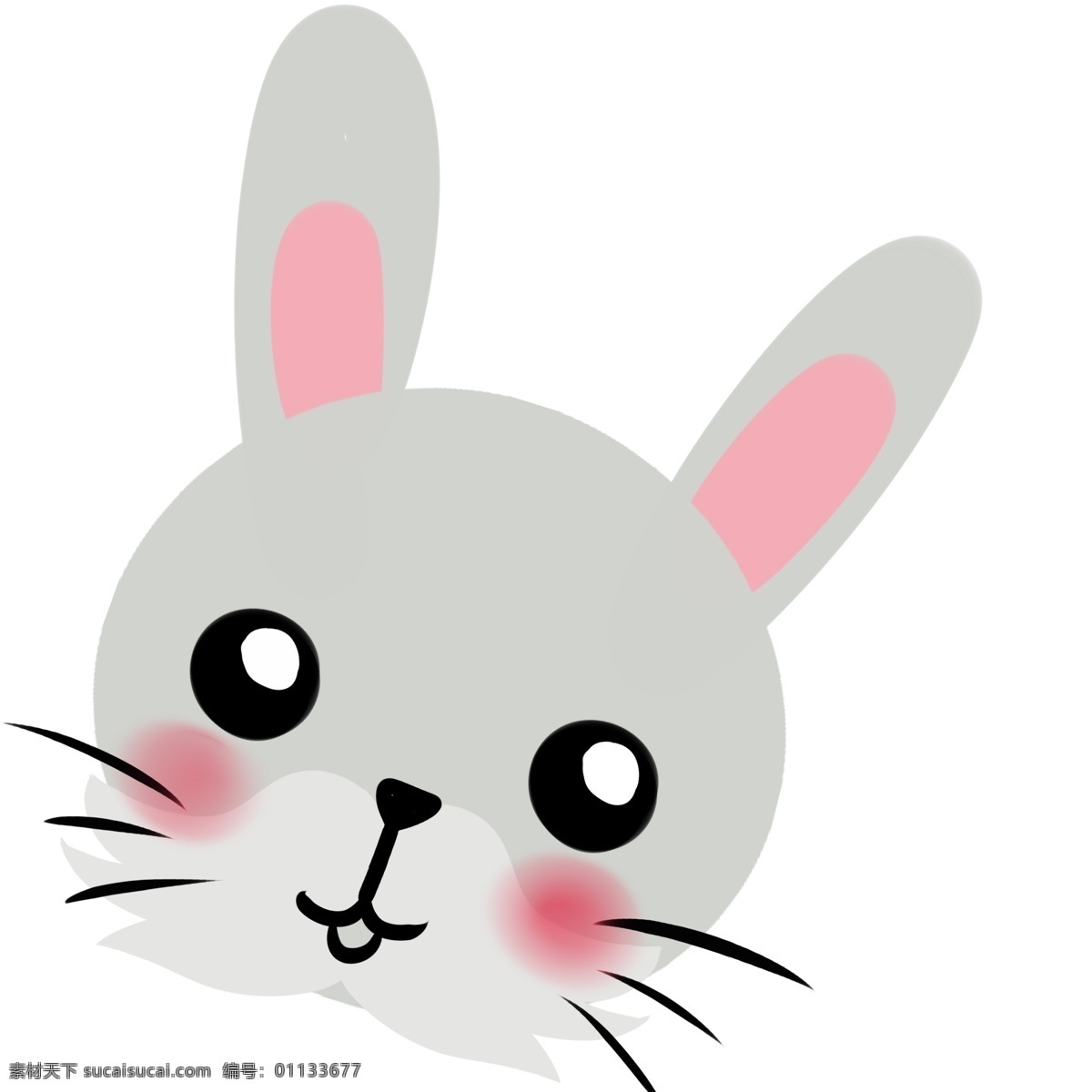 灰色 大 耳朵 复活节 兔子 灰色兔子 卡通手绘 矢量装饰 海报宣传 平面装饰 复活节岛