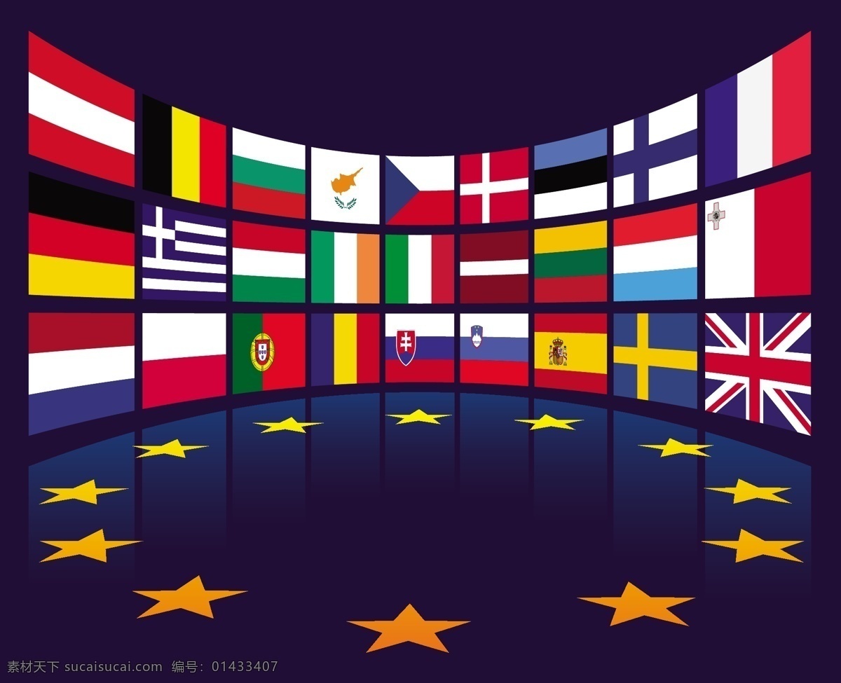 欧盟 国旗 公共标识标记 矢量图 五角星 欧盟国旗 矢量 图标 标识 标志 其他矢量图