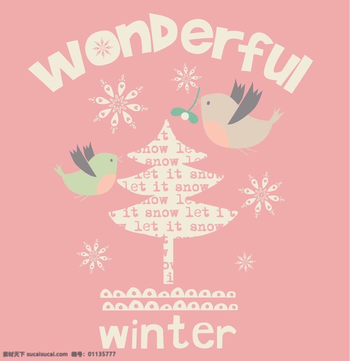 卡通 小树 可爱 下雪 主题 服装 图案 矢量 小鸟 粉红色 黑板 手绘 英文 插画 线条 水果 蔬菜