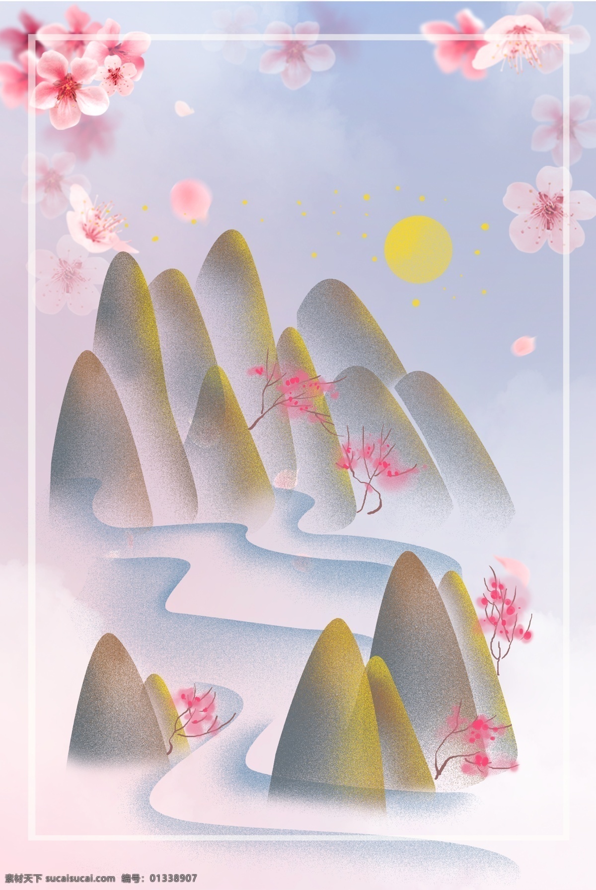 桃花 唯美 粉色 背景 樱花 燕子 花瓣 花落 赏花 燕