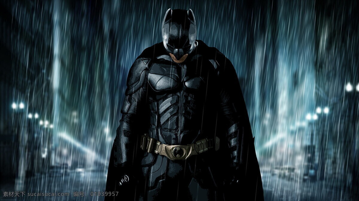 蝙蝠侠 动漫 黑夜 黑色 黑暗 正义 雨天 街道 爪牙 恐怖 电影海报 影视娱乐 文化艺术