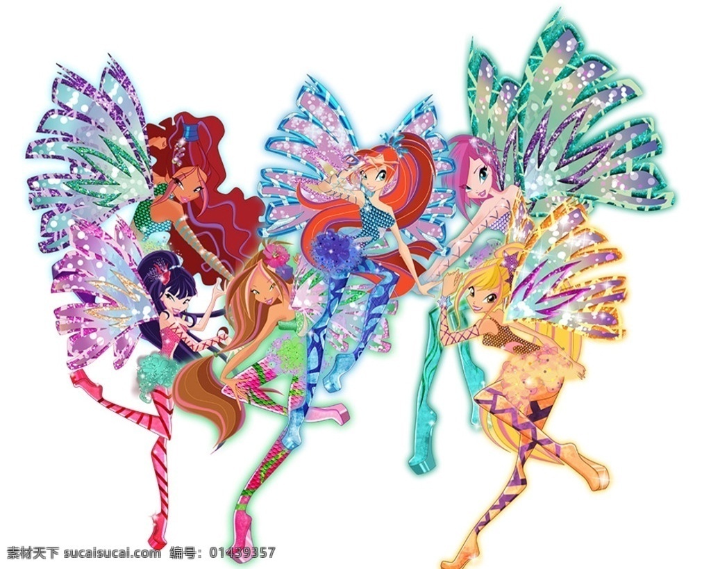 魔法俏佳人 魔法学园 卡通人物 游戏人物 动漫人物 彩蝶仙女 仙女造型 winx club 仙女翅膀 蝴蝶翅膀 动漫卡通可爱 分层