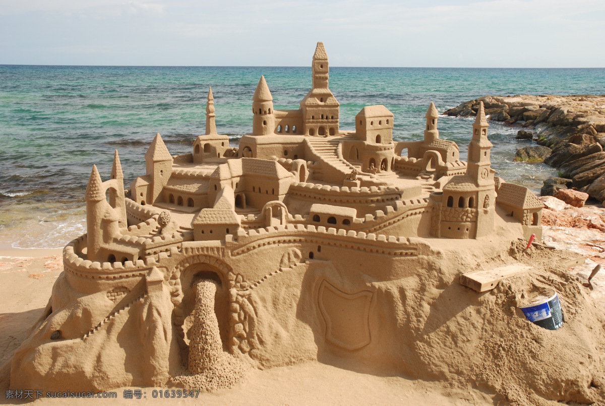 海岸 沙雕 城堡 沙雕艺术 美丽风光 风景摄影 美丽景色 美景 沙滩风景 海滩风景 海洋风景 建筑设计 环境家居 白色