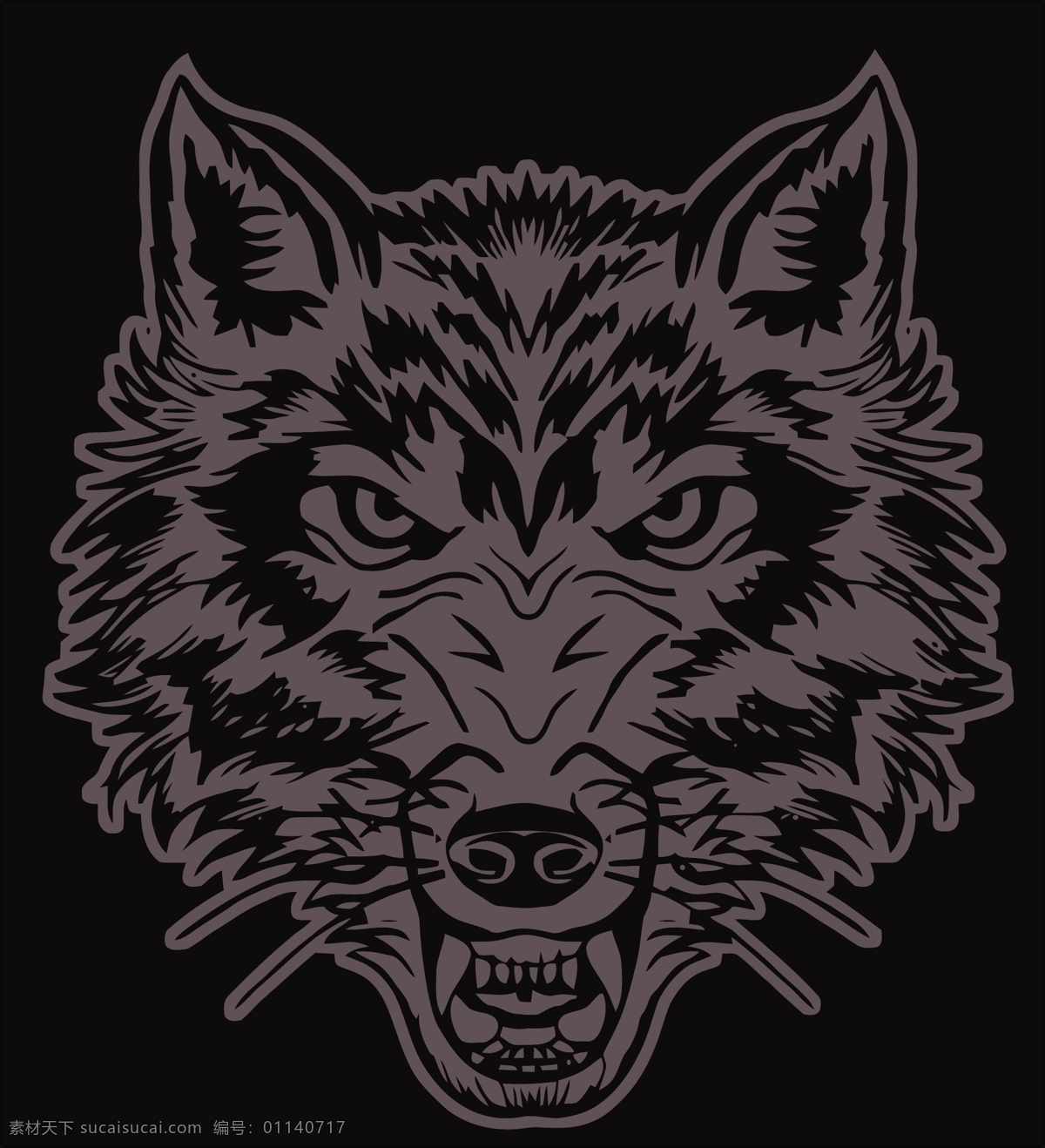狼头 线条狼 草原狼 雪狼 大灰狼 标志图标 企业 logo 标志 金貂绒图案 生物世界 野生动物