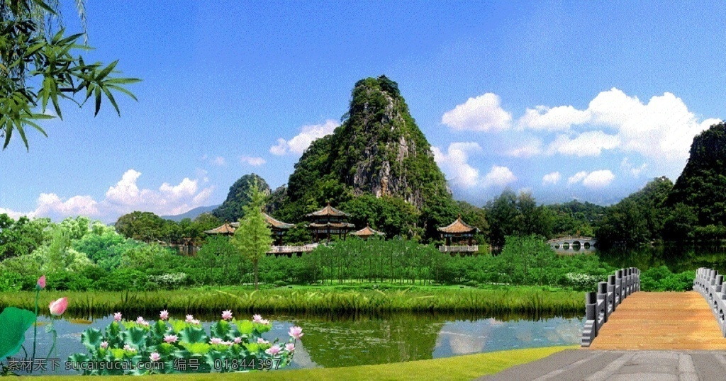 山水 小河 鲤鱼跳 戏剧 舞台 背景 钓鱼 动图 文化艺术 传统文化 gif