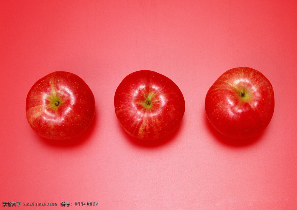 三个 红色 苹果 红苹果 水果 富尔特 素材词典 风景 生活 旅游餐饮