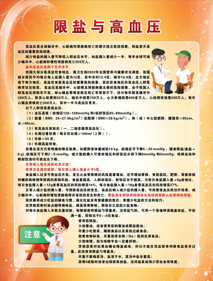 高血压防治 健康教育 健康 高血压 盐 少吃盐 限盐 高血压与盐 健康知识 健康教育宣传 健康宣传 宣传栏 海报 健康海报 高血压海报 展板模板 矢量