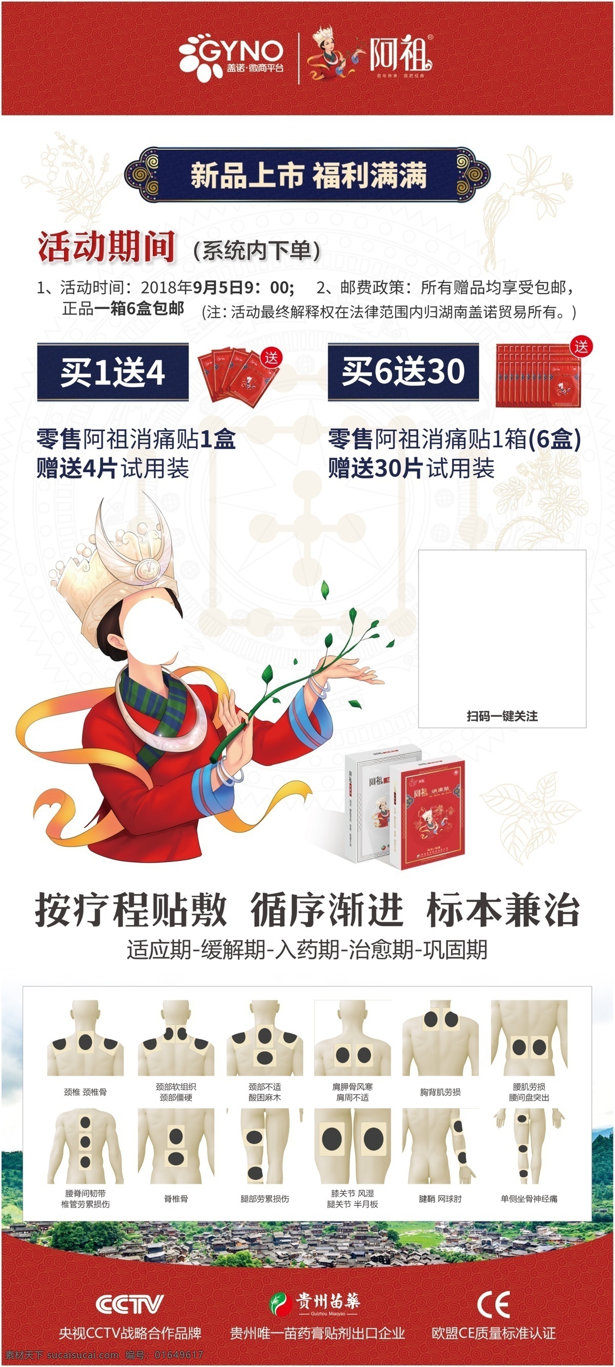 阿祖苗药展架 阿祖苗药 logo 展架 消病贴 花纹 膏药贴法 阿祖 贵州美女 分层