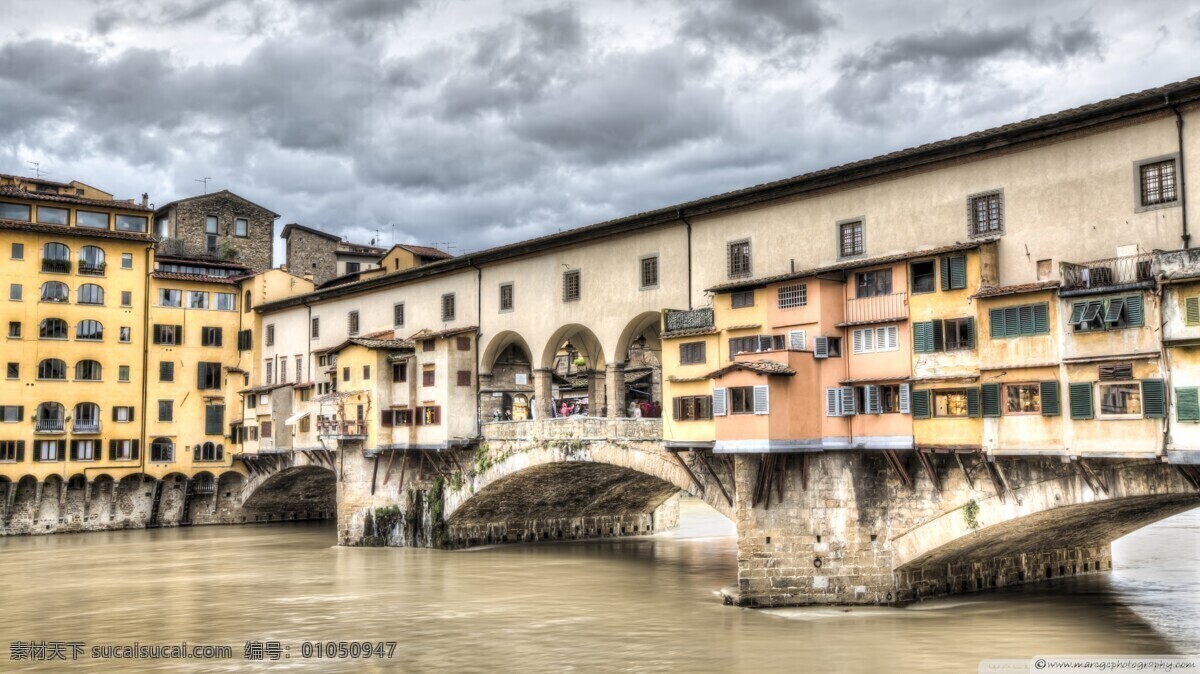 佛罗伦萨 老 桥 佛罗伦萨老桥 河水 上 建筑 古建筑 风景 生活 旅游餐饮