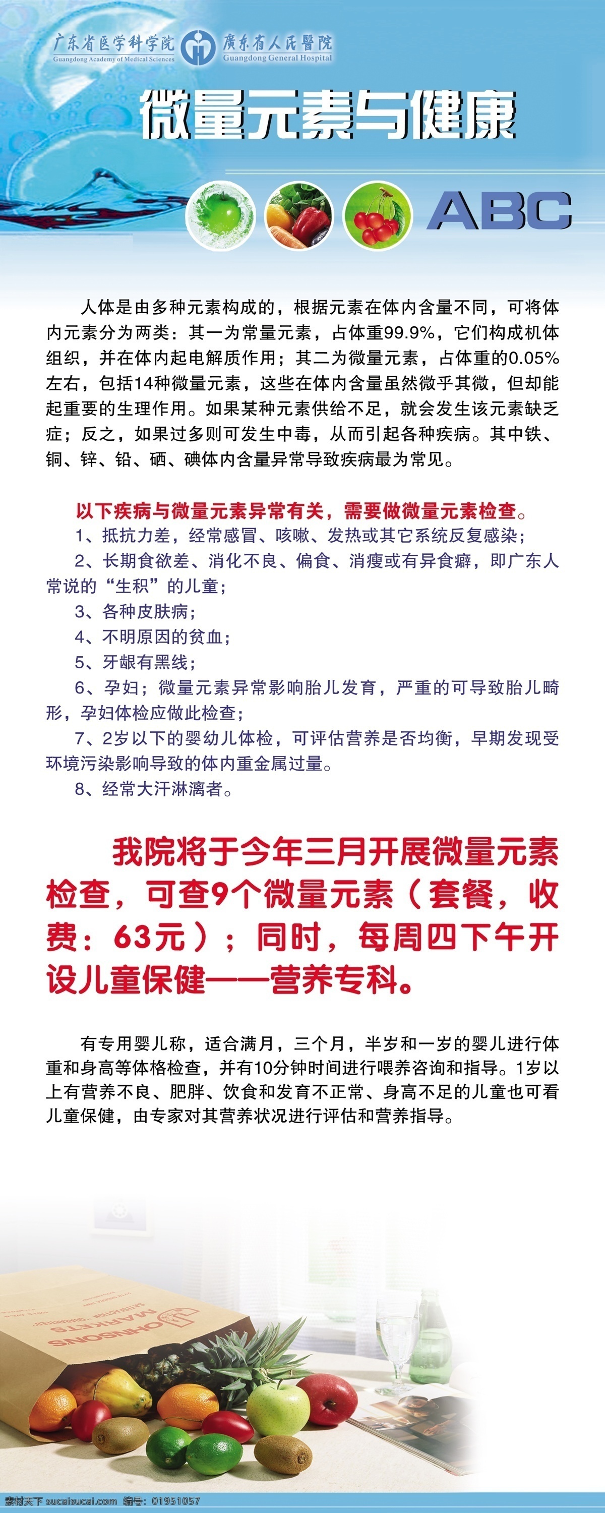 微量元素 健康 abc 人体 检查 专科 水果 儿童 展板模板 广告设计模板 源文件