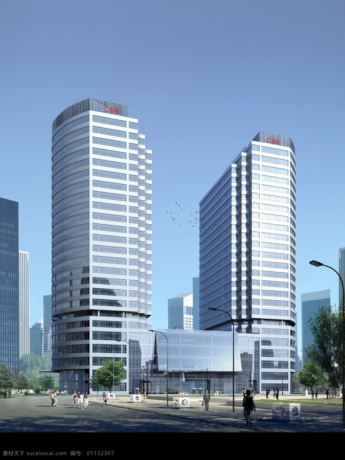 csb办公楼 建筑设计 模型方案 max0002 max 设计素材 psd模板 建筑装饰 黑色