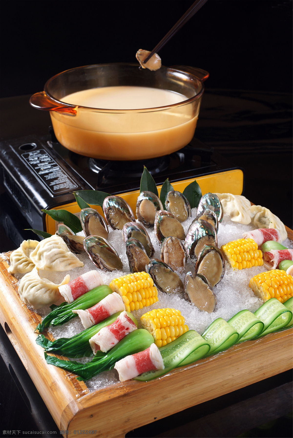 鲍鱼汤锅 美食 传统美食 餐饮美食 高清菜谱用图