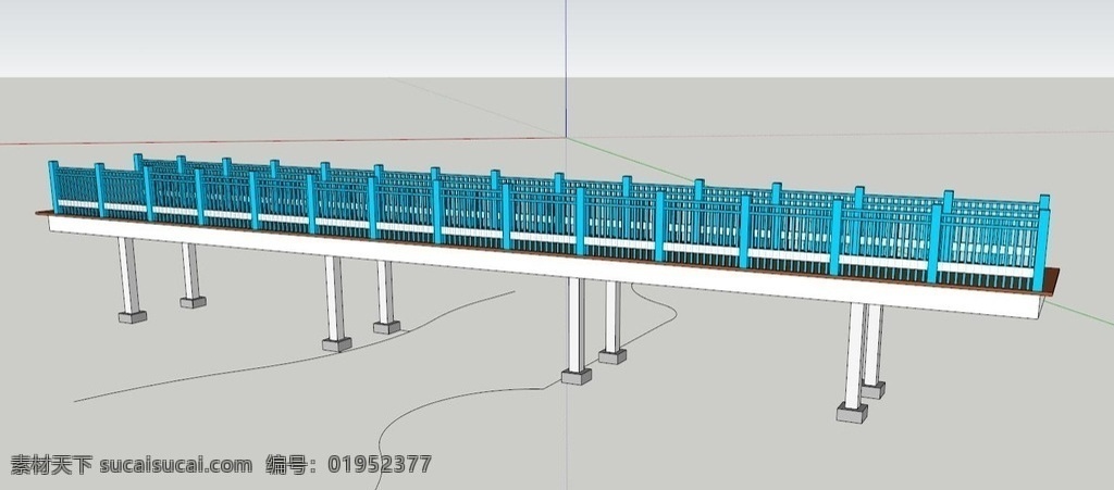 模型高架桥 桥 模型桥 高架桥 长桥 草图大师 su模型 3d设计 3d作品 skp