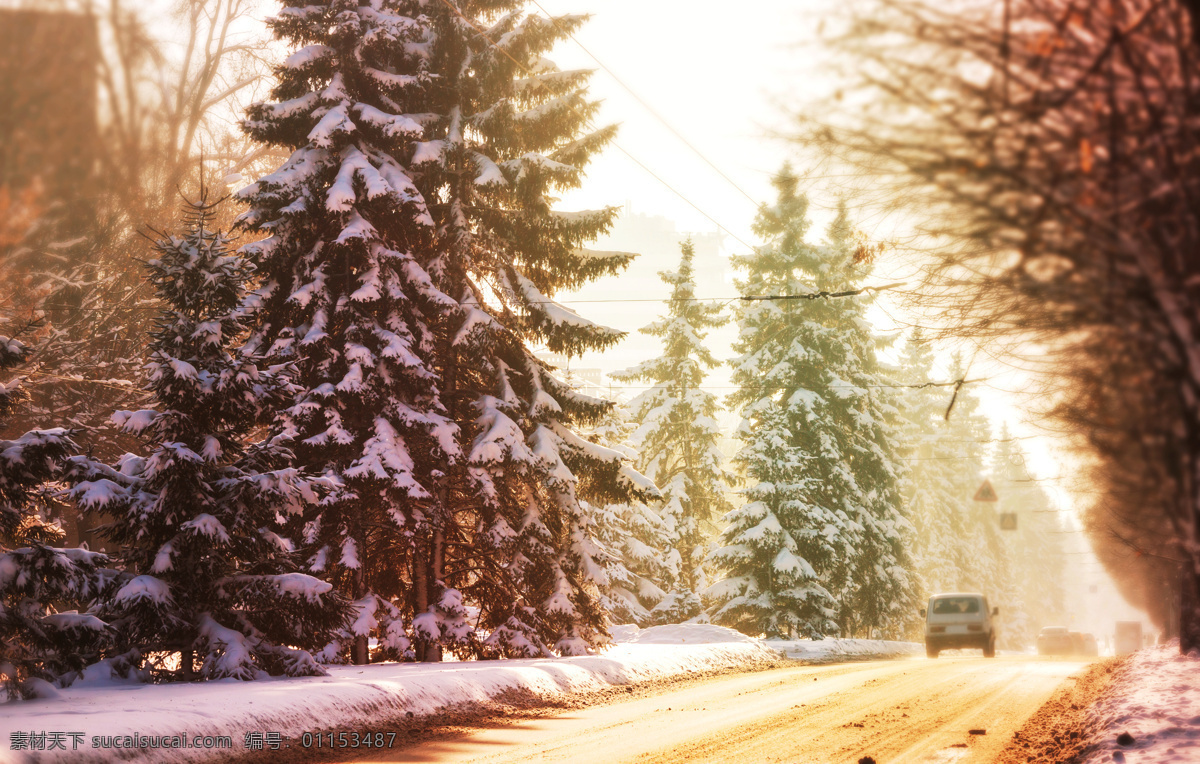 树林 公路 雪景 公路风景 马路 冬天风景 雪地风景 美丽风景 风景摄影 美景 旅游景点 城市风光 环境家居