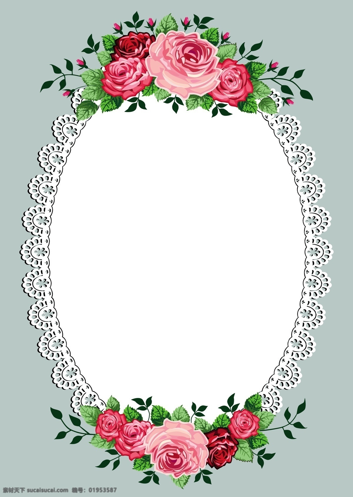 灰 蓝 椭圆 红玫瑰 相框 玫瑰 灰蓝 灰色 背景 插画 花朵边框 花草边框 花边素材 欧式花纹 欧式背景 欧式底纹 古典欧式 古典花纹 时尚花纹 梦幻花纹 对称花纹 传统欧式花纹 边框 底纹边框 背景底纹