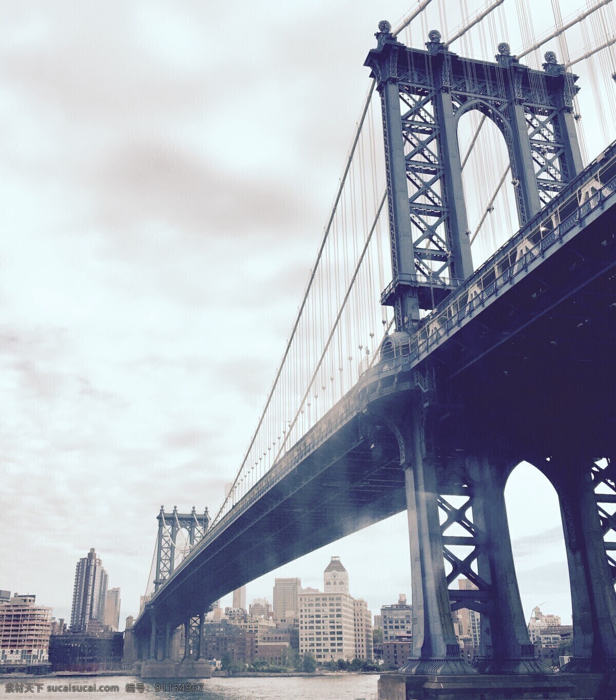 纽约 布鲁克 大桥 布鲁克大桥 美国 钢铁 仰视 自然景观 建筑景观