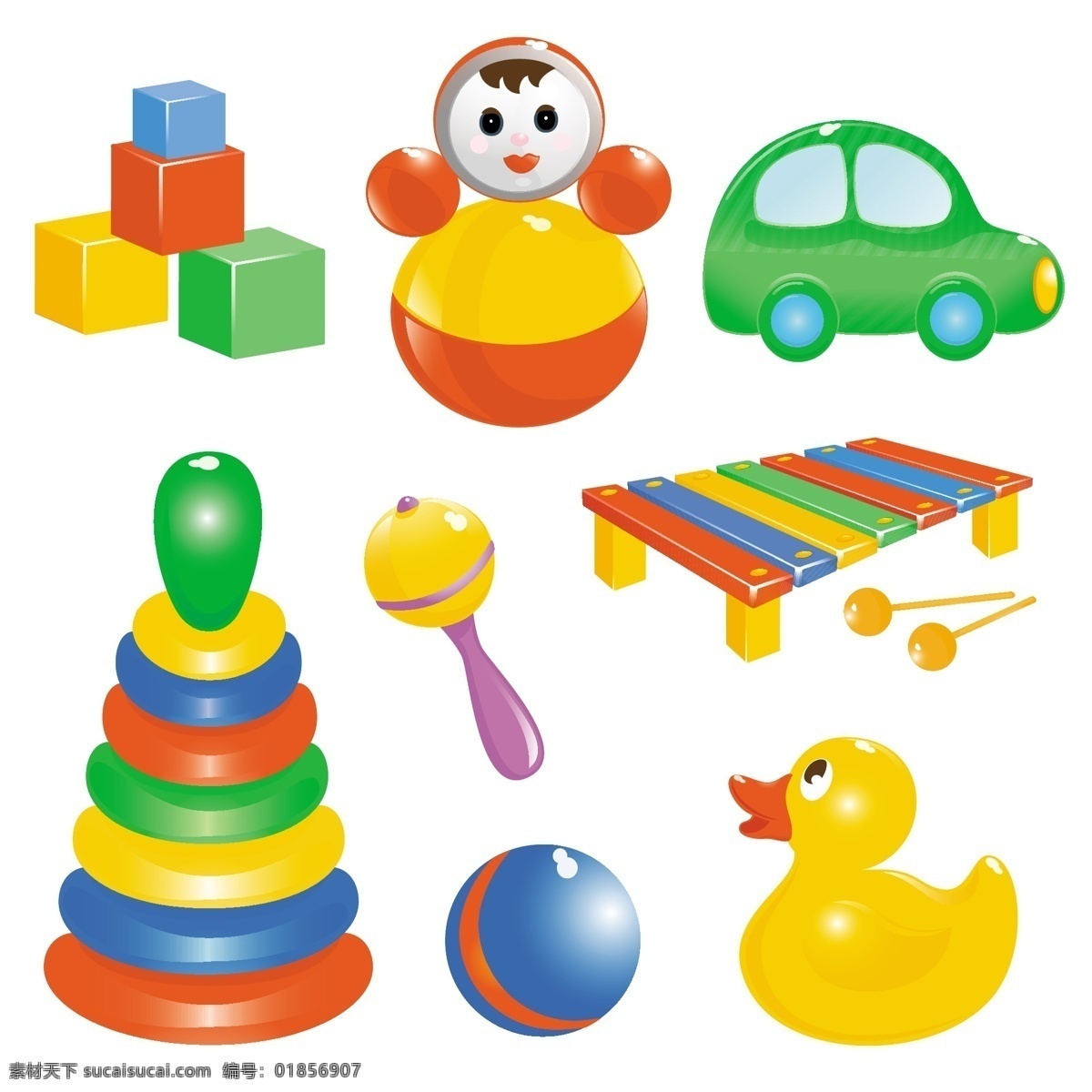 不同 婴儿玩具 组合 向量 集 宝贝 玩具 向量的生活 psd宝贝 矢量图 日常生活