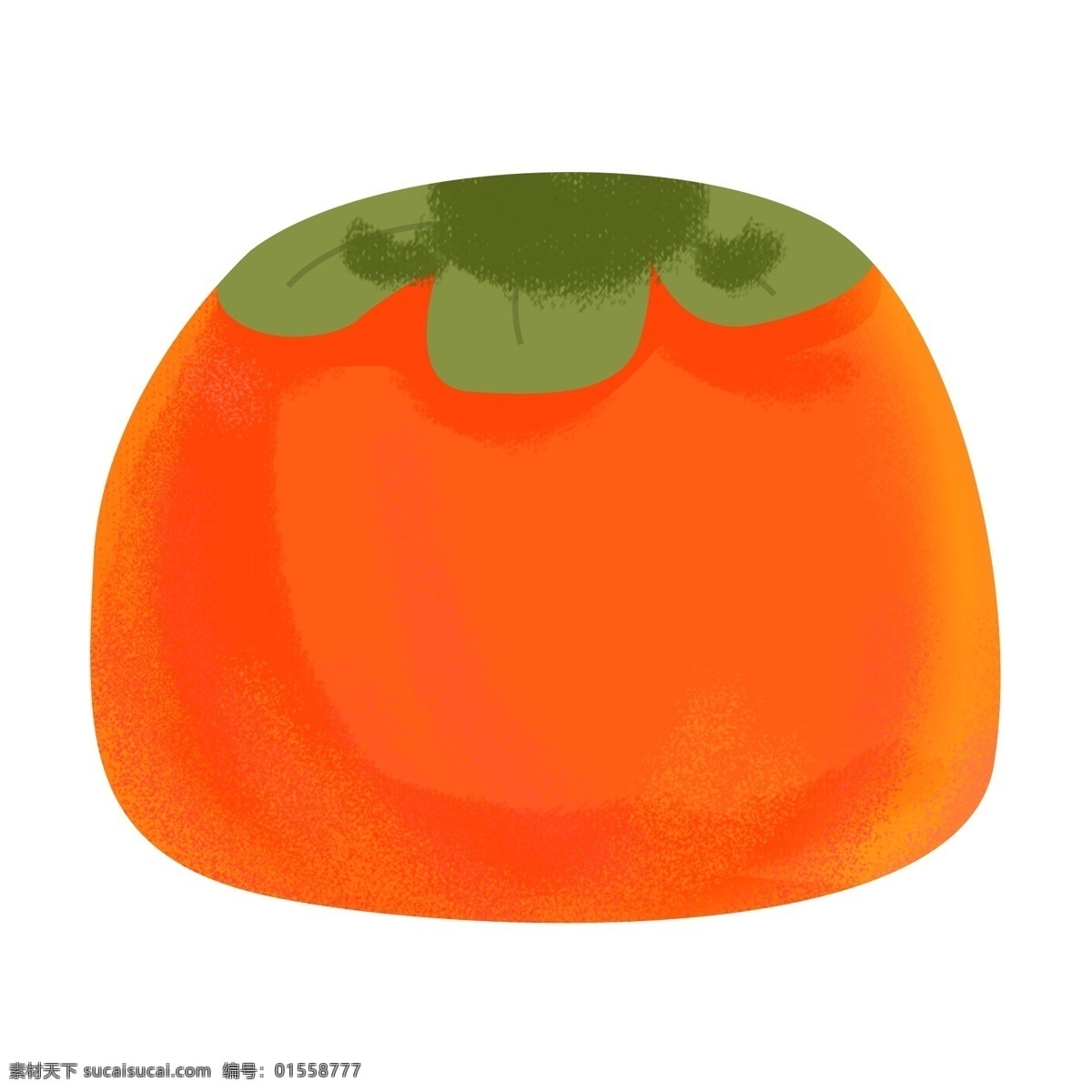 卡通 简约 红色 柿子 装饰 png元素 红色柿子 免抠元素 透明素材 装饰元素 水果