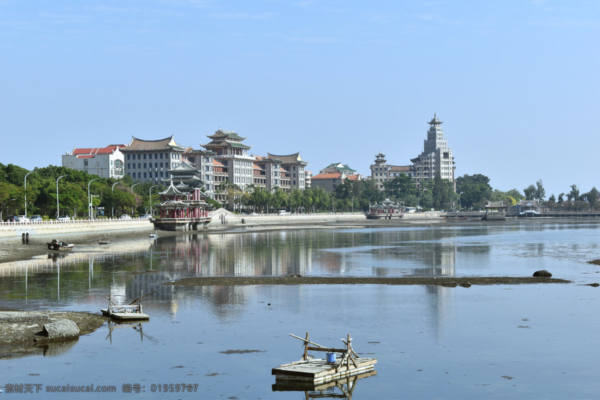 集美龙舟池 蓝天 白云 集美 大海 龙舟池 集美中学 旅游摄影 国内旅游