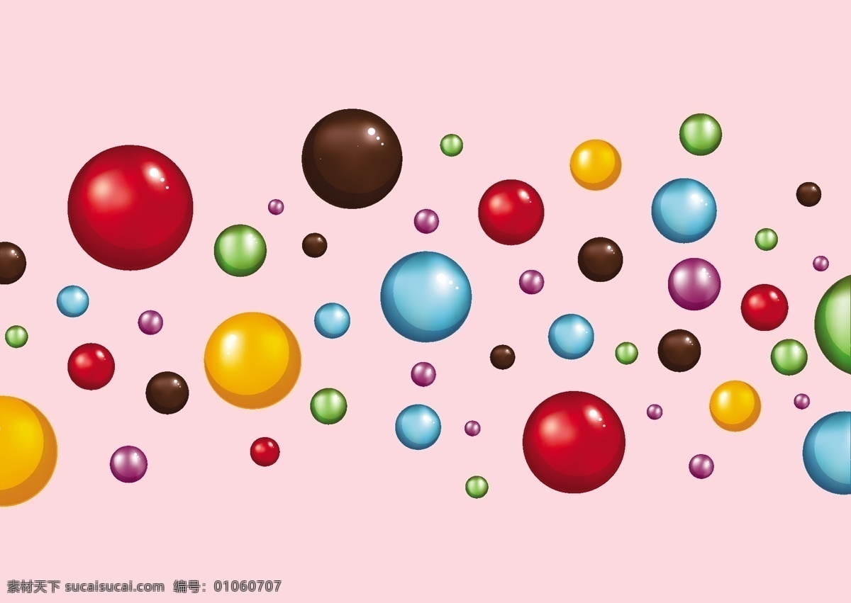 彩色 球 背景 矢量 3d 彩色球 粉色背景 立体 矢量素材