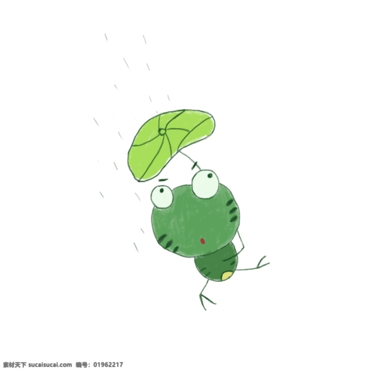 下雨天 青蛙王子 简笔画 青蛙 绿色青蛙 下雨了 可爱的青蛙 荷叶 欢快的青蛙 春天 小清新
