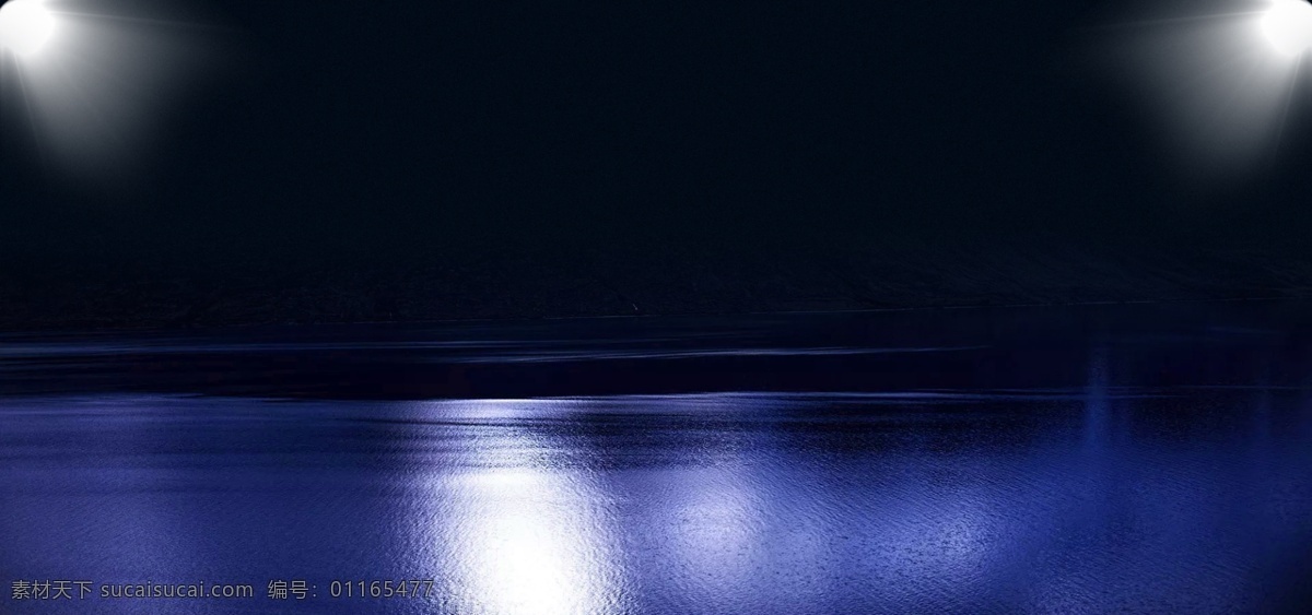 夜晚 水面 背景 灯光 反光 背景素材