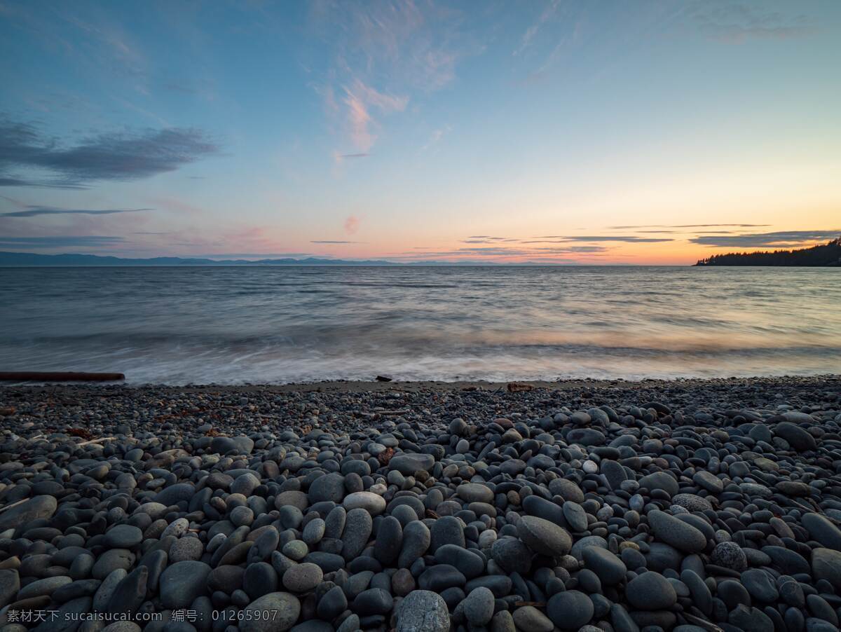 海岸线 石头 鹅卵石 文艺 背景 背景素材