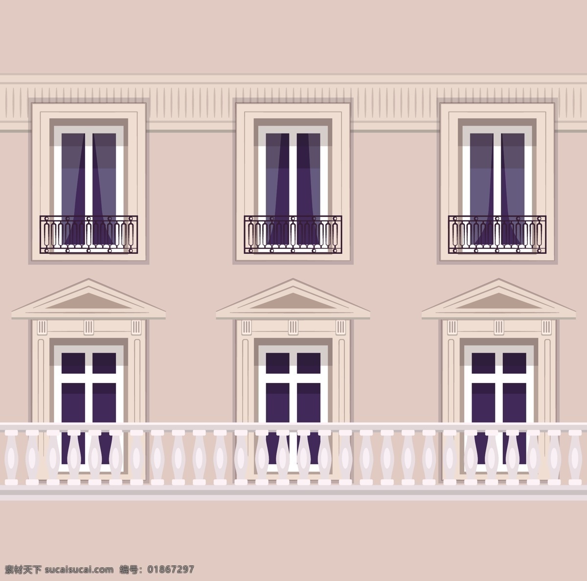 巴黎立面图 房子 城市 建筑 巴黎 窗口 欧洲 法国 插图 公寓 城市建筑 门面 白色