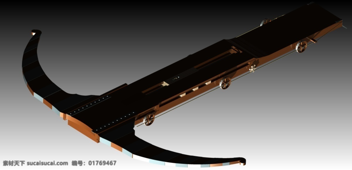 达文 西 巨 弩 大 巨人 老 轮 武器 文奇 3d模型素材 其他3d模型