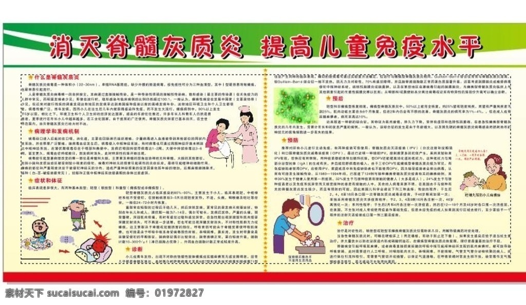 脊髓灰质炎 展板 脊髓 灰质炎 健康 知识