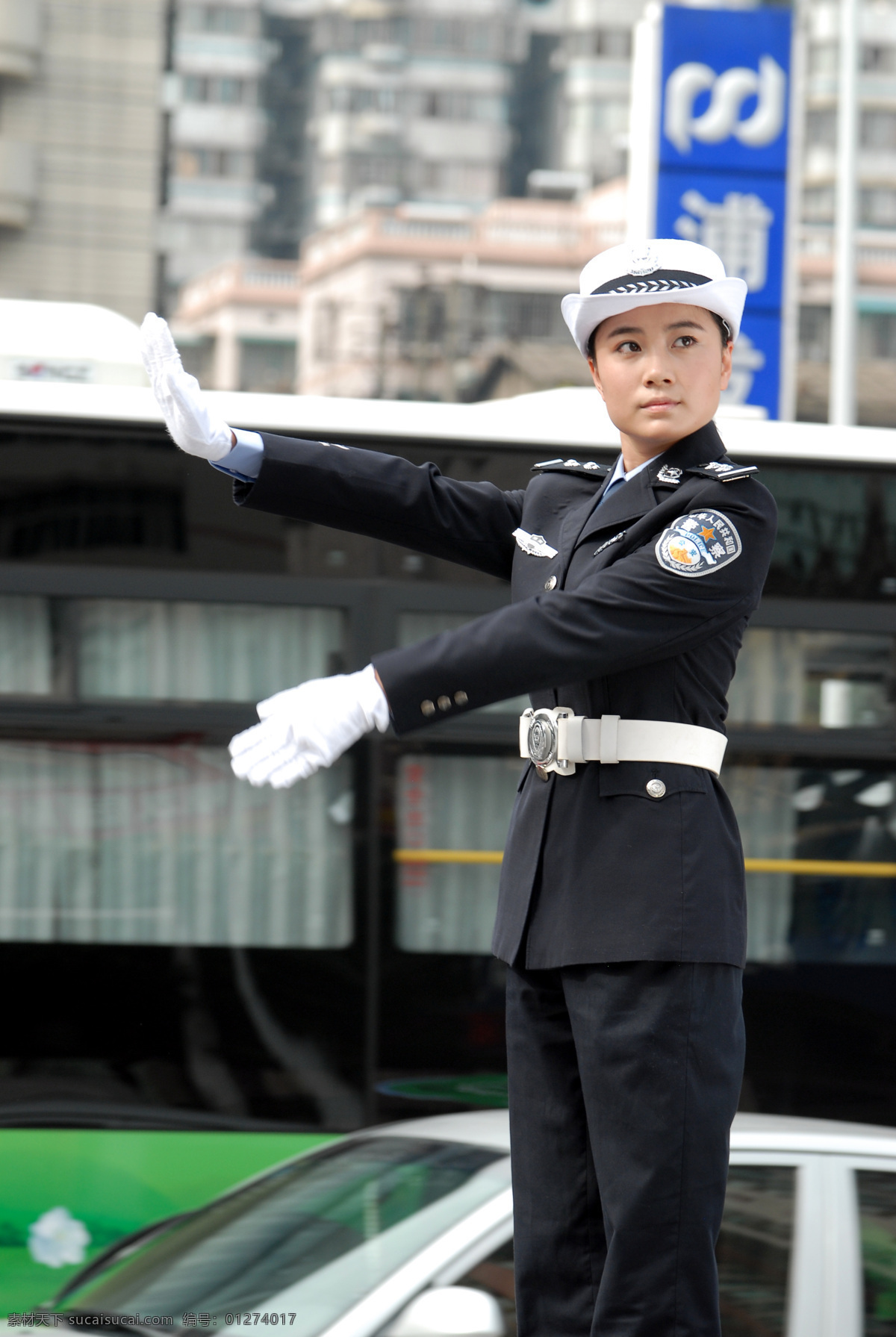 女交警 警花 职业人物 人物图库