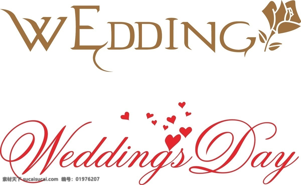 wedding 字体 字体设计 logo设计 花 婚礼 结婚日 标识标志图标 矢量