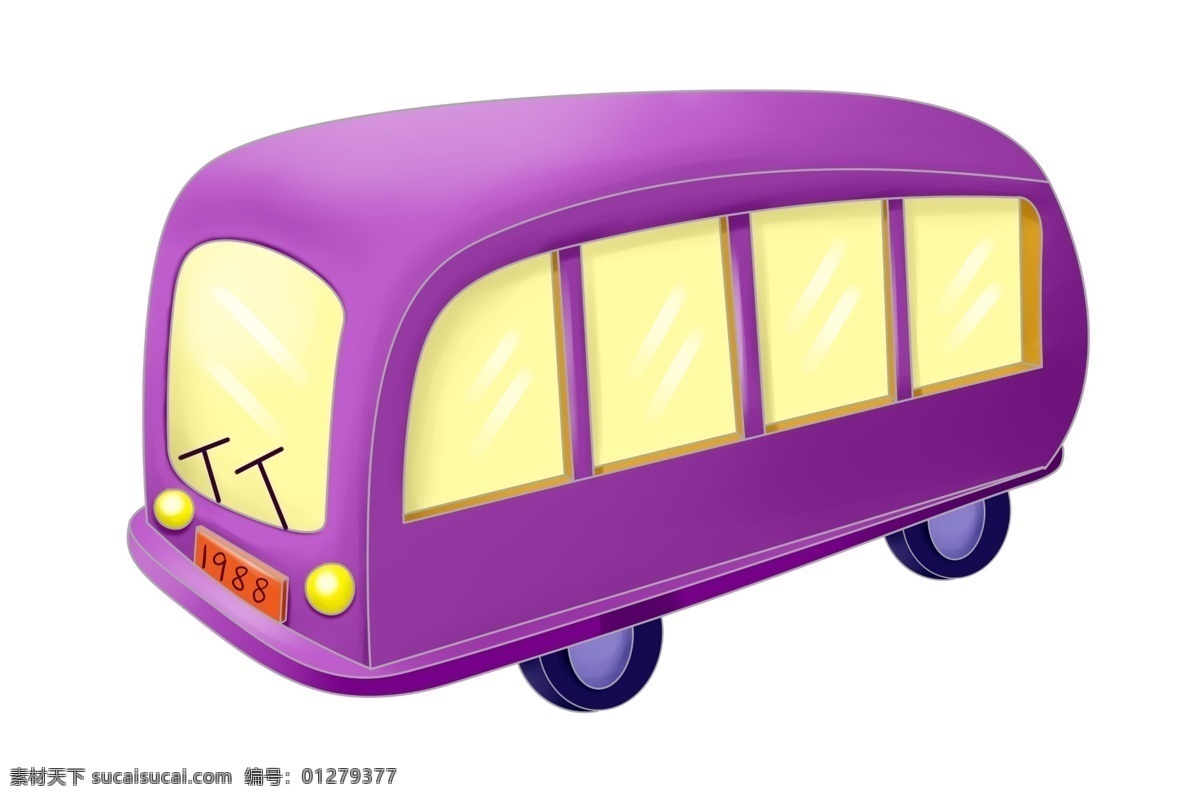 紫色 面包 汽车 插画 紫色的汽车 卡通插画 汽车插画 进口汽车 国产汽车 中国汽车 面包的汽车