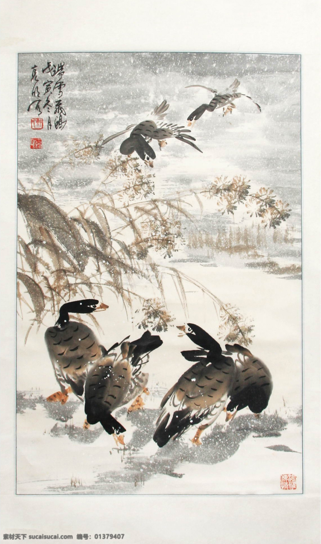 动物 风景画 国画 花鸟国画 绘画书法 书法 文化艺术 鸭子设计素材 鸭子模板下载 鸭子 中国画 写意画 彩墨国画 大师作品 写意 小鸟 野鸭 家居装饰素材 山水风景画