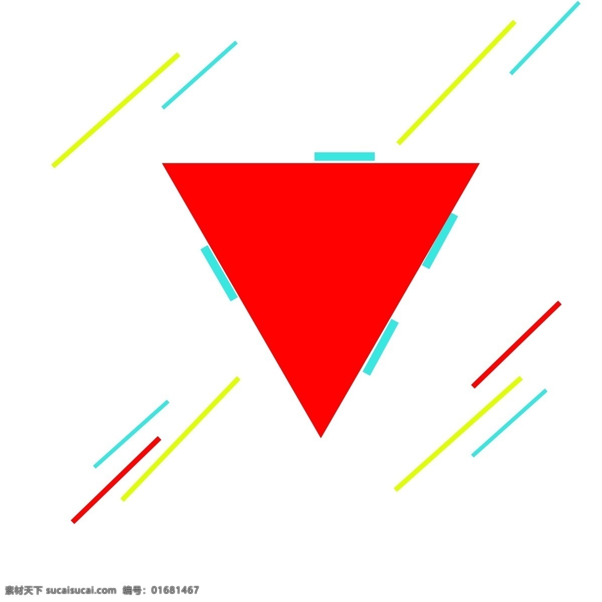 红色 卡通 三角 标题 渐变线条 商务 数码 装饰图案 卡通手绘 三角形 科技 科技感 高科技 几何 线条