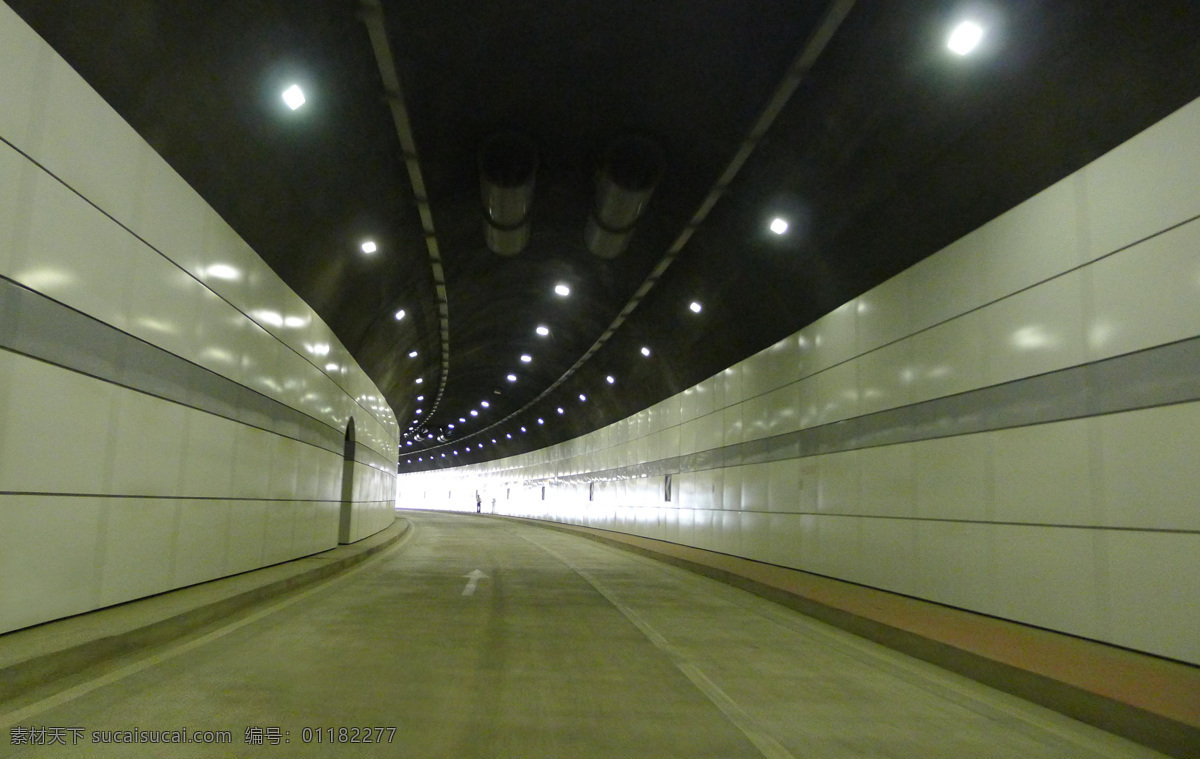 隧道 隧道灯 道路 灯光 交通工具 现代科技