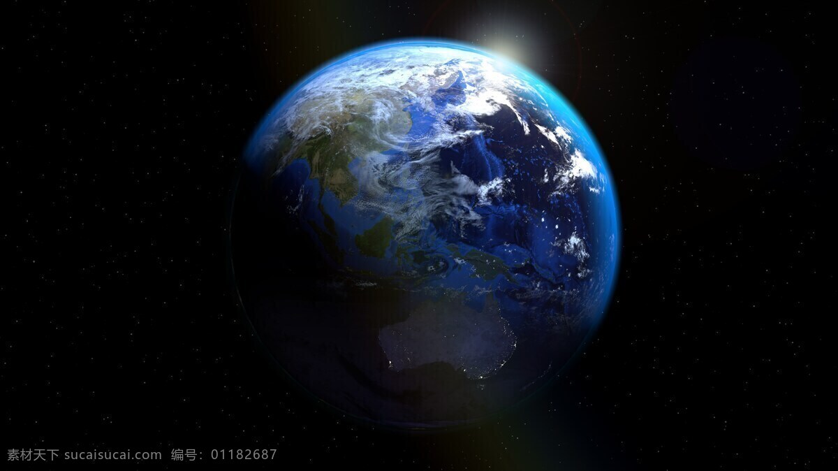 宇宙 天文 球体 蓝色星球 科技星球 流星 星星 自然景观