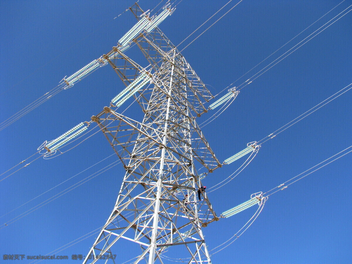 同塔双回线路 输电线路 电线 蓝天 铁塔 输电铁塔 摄影作品 摄影风光 自然风景 自然景观