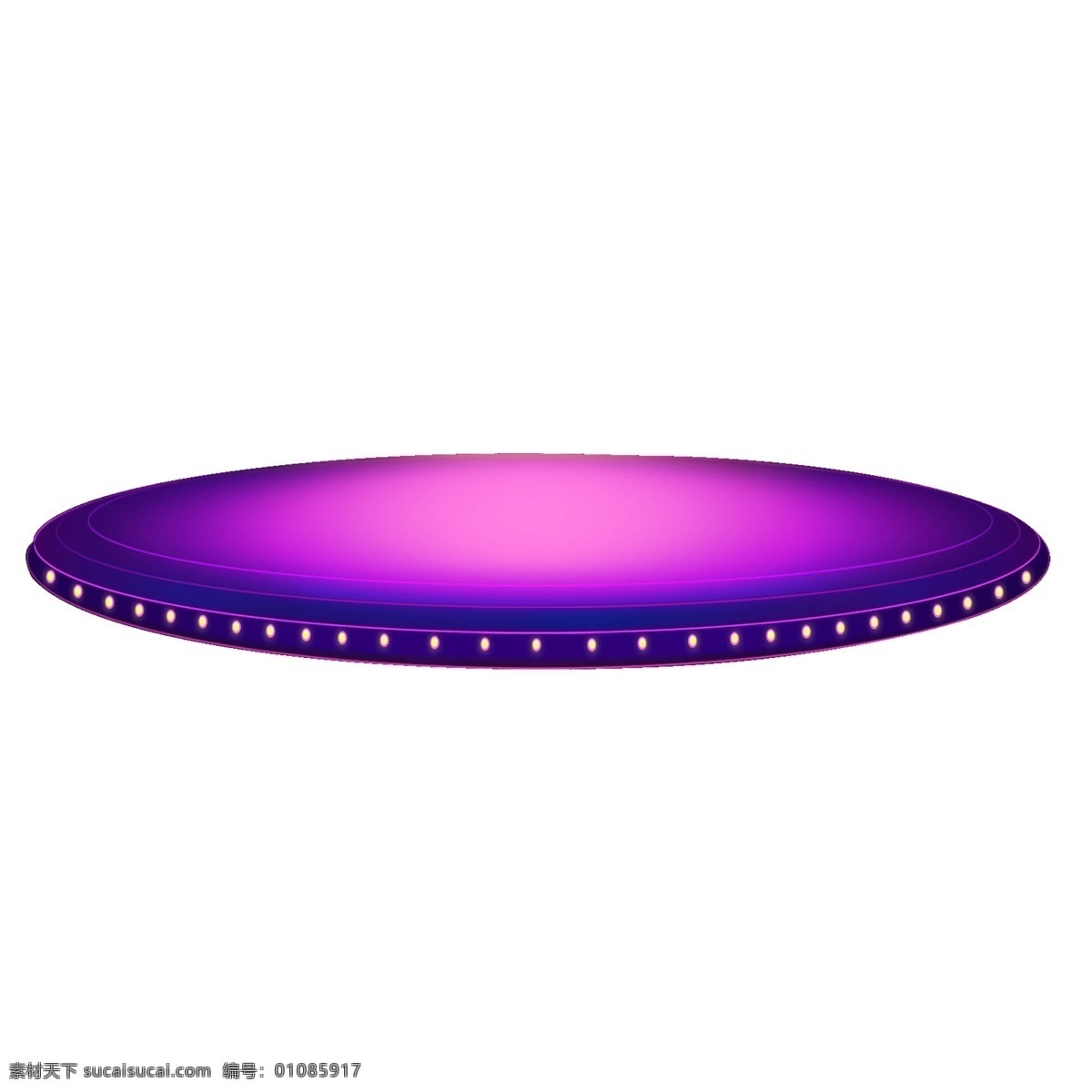 紫色 圆形 舞台 明灯装饰 渐变色 装饰素材