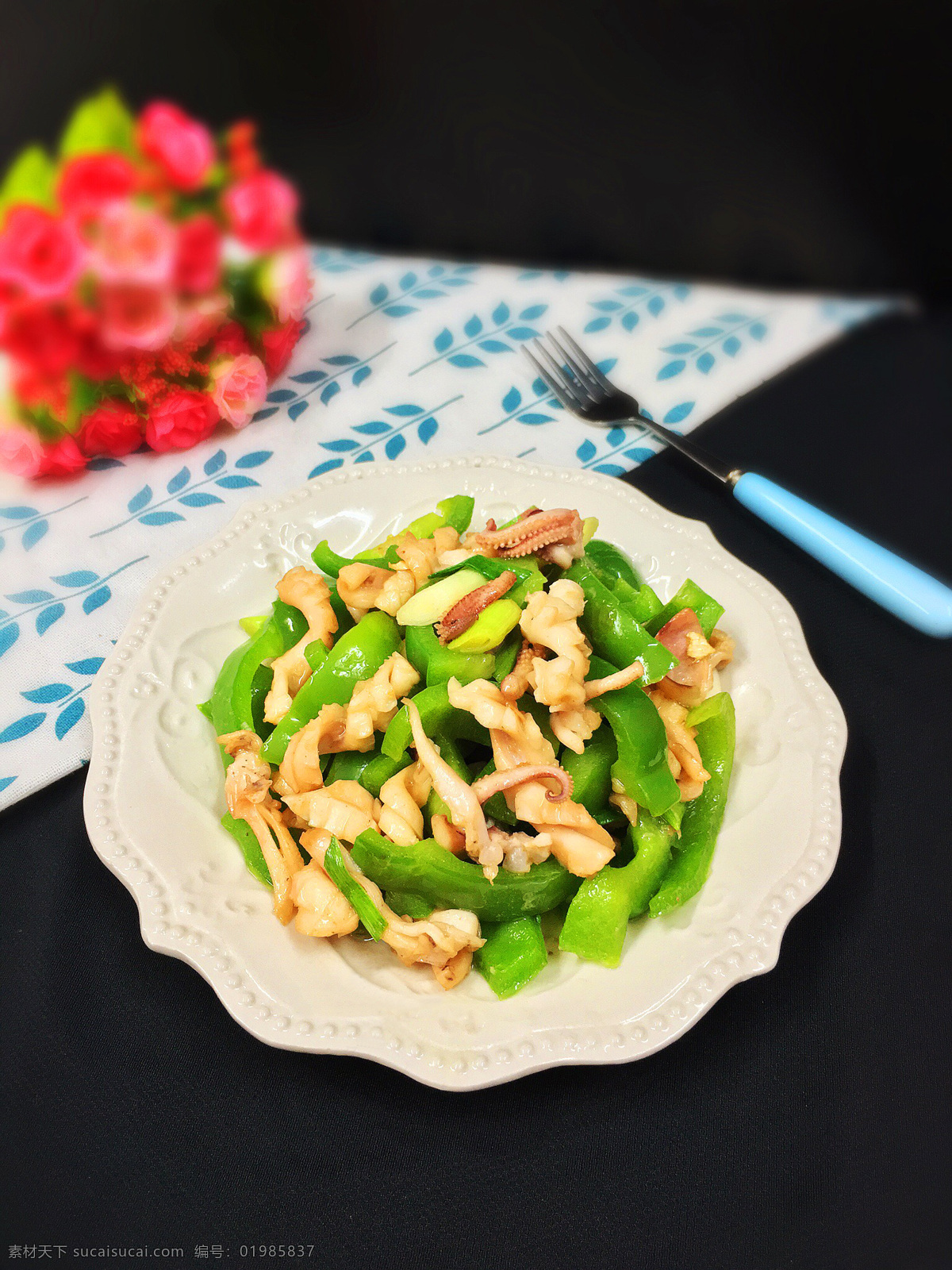 美味 美食 菜肴 菜品 炒菜 佳肴 青椒鱿鱼 饮食类 餐饮美食 传统美食